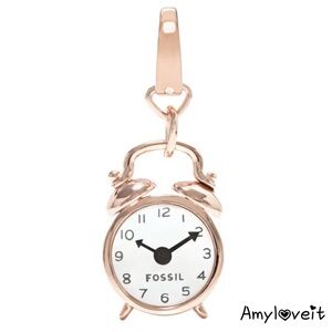 Fossil Brand Vintage Alarm Clock Charm